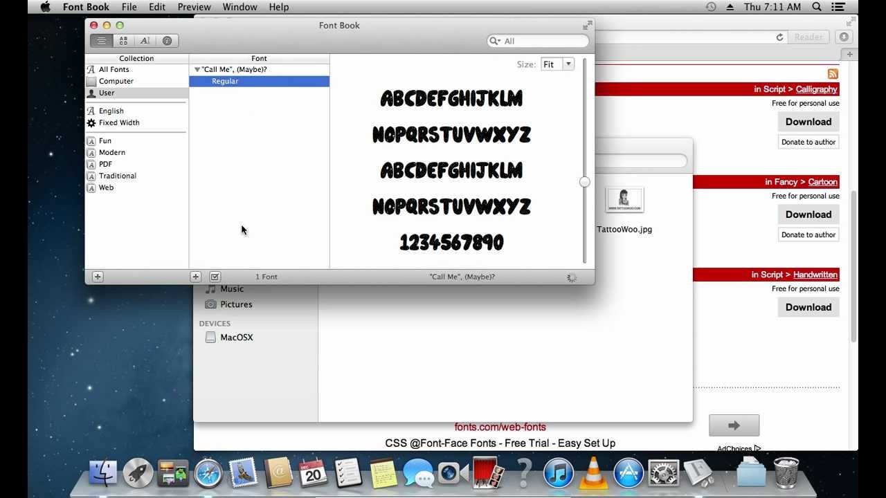 font for mac