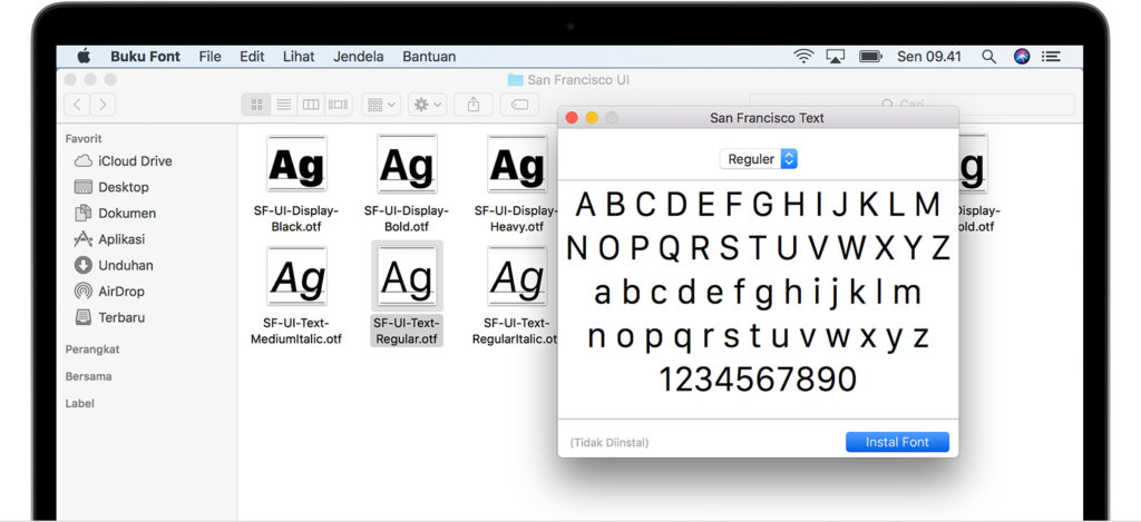 font for mac